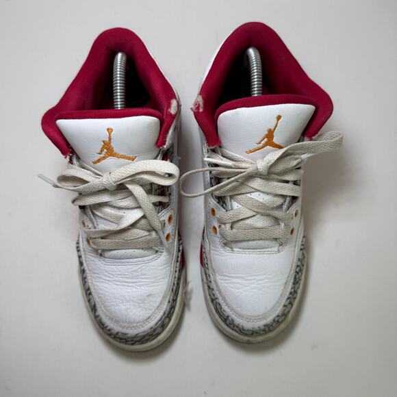 Nike Air Jordan 3 Retro OG Sneaker Shoes Cardinal Red Youth Size 4 - Picture 3 of 9